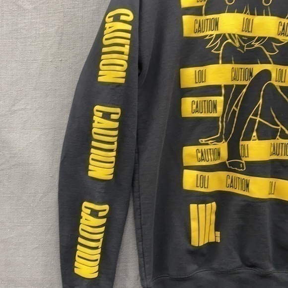 Men’s Black Foureyes Graphic Caution Loli Long Sleeve Sweatshirt Size Sm… - Picture 4 of 9